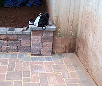 Patio Retaining Wall