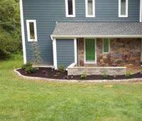 Wall, Curbing, Landscape and Lighting