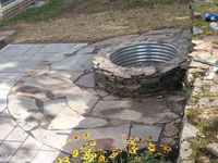 Bluestone Patio, Stone-wall Restoration