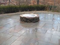 Blue-stone, Patio, Firepit