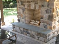 Custom Fireplace, Pavailion, New Patio
