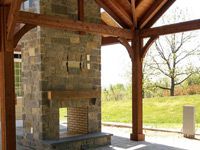 Double Sided Fireplace, Patio, Pavailion
